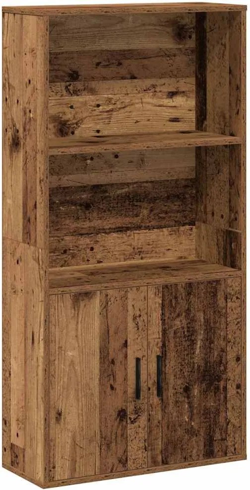 vidaXL antik fa színű szerelt fa könyvespolc 60x24x120 cm