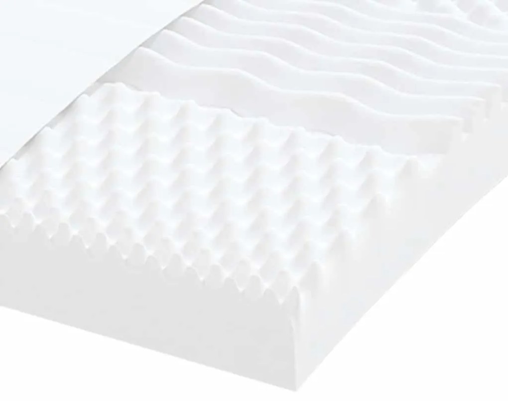 fehér 7 zónás 20 ILD keménységű habmatrac 140 x 210 cm