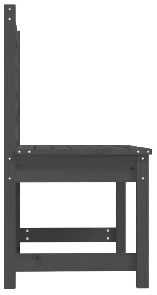szürke tömör fenyőfa kerti pad 109 cm