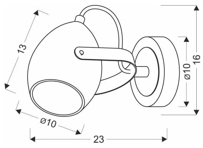 Fekete fém fali lámpa Anica – Candellux Lighting