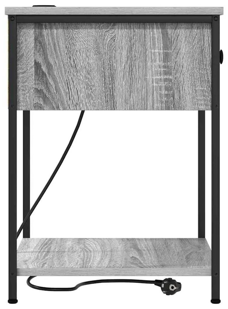 Éjjeliszekrény 2 pcs Szürke sonoma 42 x 41 x 56 cm Faanyag