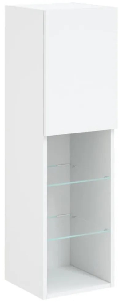 fehér TV-szekrény LED-lámpákkal 30,5 x 30 x 102 cm