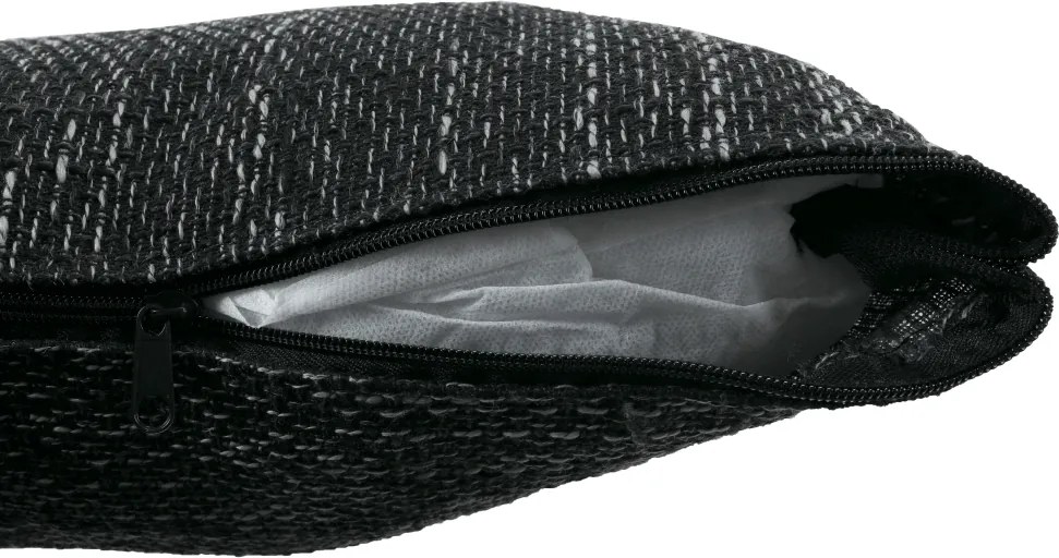 Ülőgarnitúra, fekete/fekete melír, TONIKS