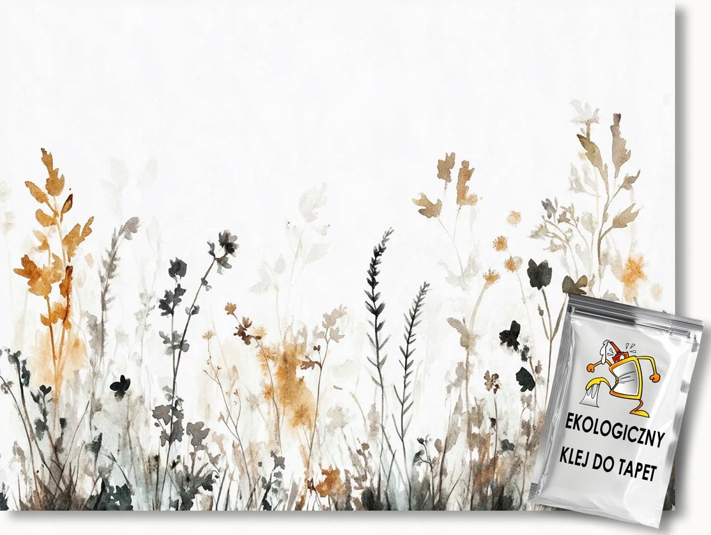 Fotótapéta Flizelina Akvarell Természet Kert Rét Fű Boho 200x140 ragasztó