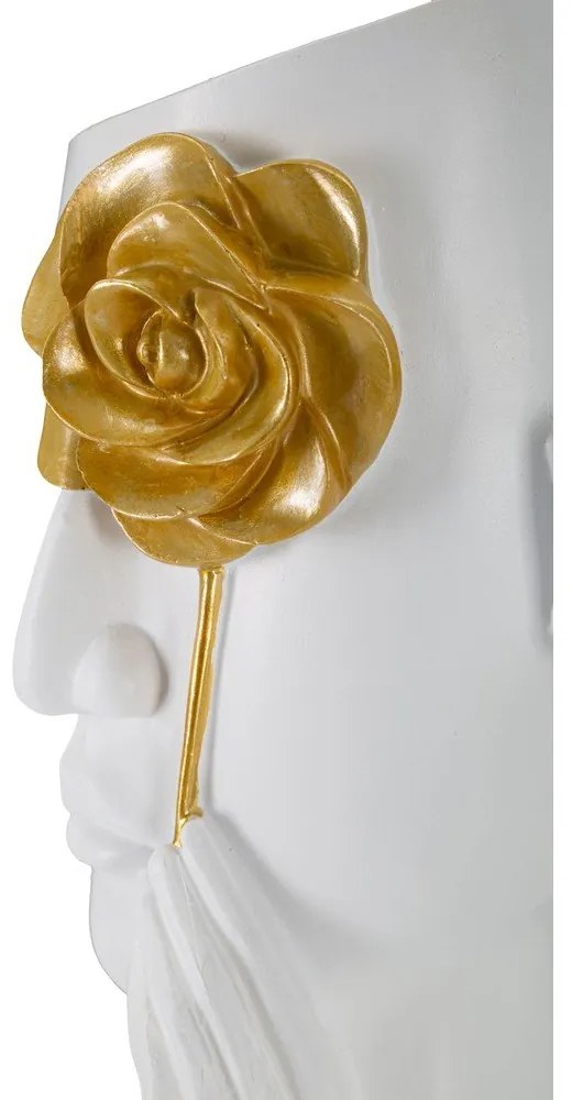 Fehér poligyanta váza 27 cm Fiore – Mauro Ferretti