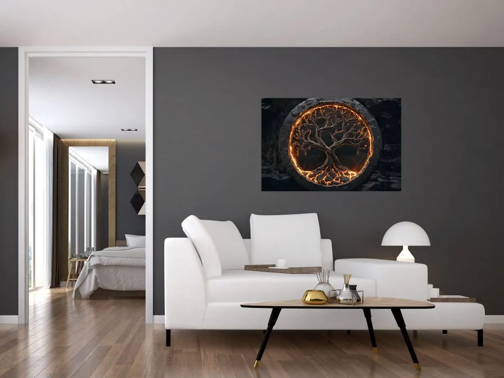 Kép – Életfa lávában I. (90x60 cm)