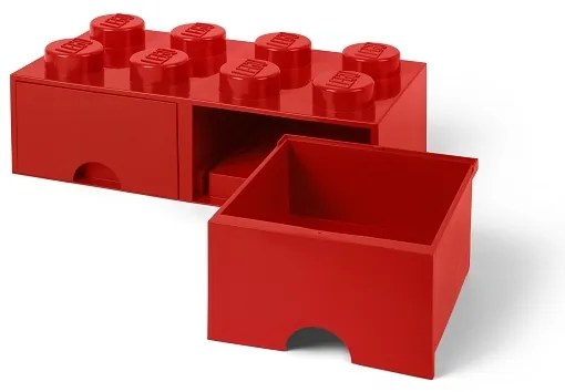 Úložný box 8 s šuplíky, více variant - LEGO szín: piros