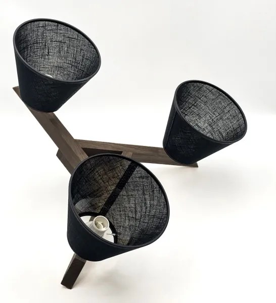 Brilagi - LED mennyezeti lámpa ANTHONY 3xE14/40W/230V dió/fekete