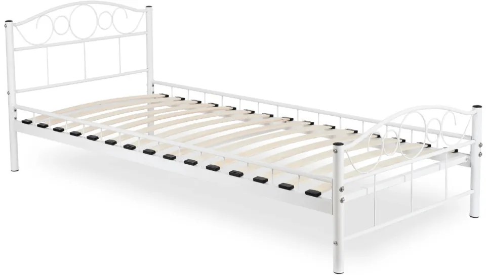 Fehér Fém Ágykeret. 90x200 cm GRIFFIN