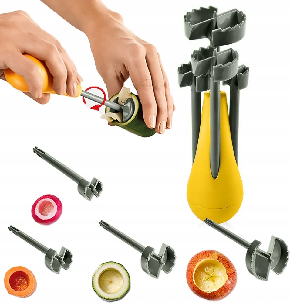 4 Db-os Zöldség-gyümölcs Kiszúró Készlet Kivágó Lyukasztó