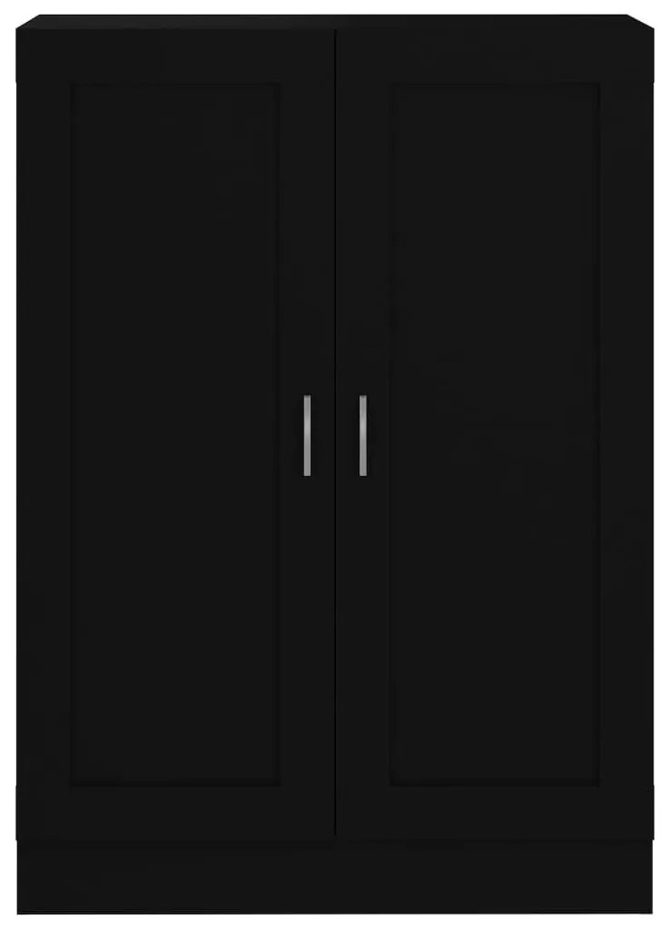 fekete szerelt fa könyvszekrény 82,5 x 30,5 x 115 cm
