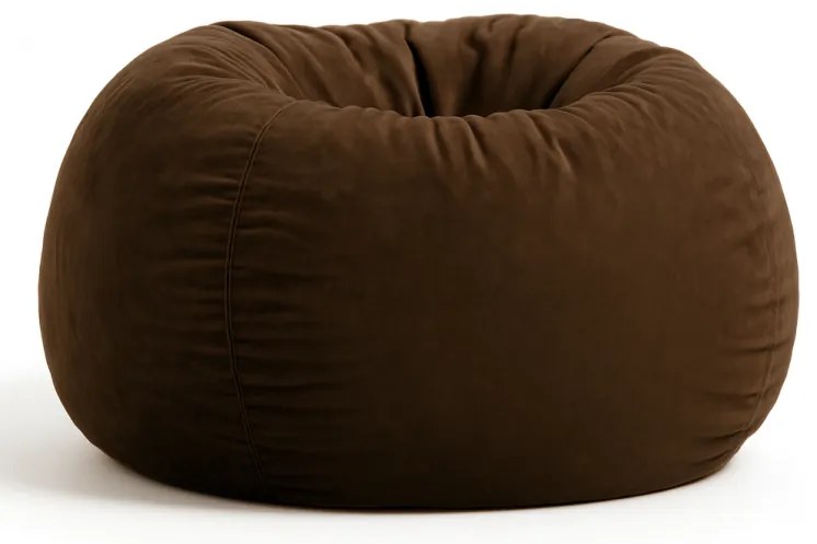 EMI gömb formájú sötétbarna velúr babzsákfotel