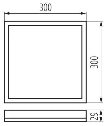 Kanlux 31533 - LED mennyezeti lámpatest AZPO LED/17,5W/230V 30x30 cm IP54 fekete