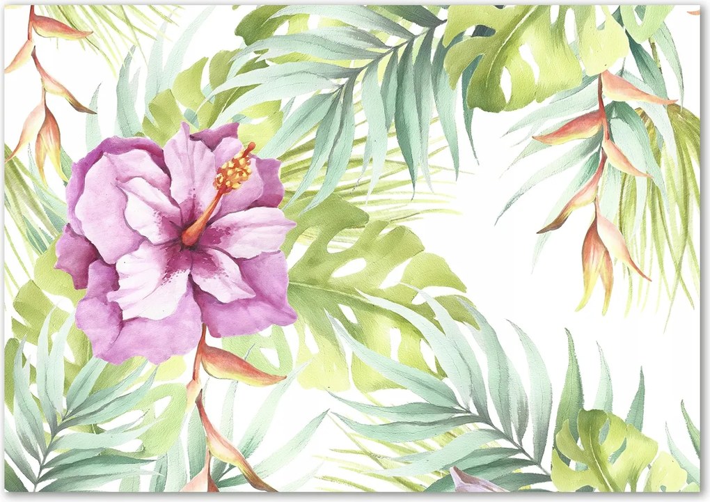 Üveg falpanel Hawaii virágok Ragasztó Ingyenes