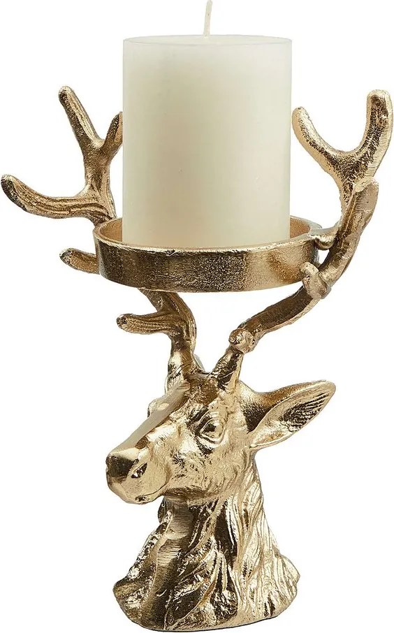 OH MY DEER gyertyatartó, arany 21cm
