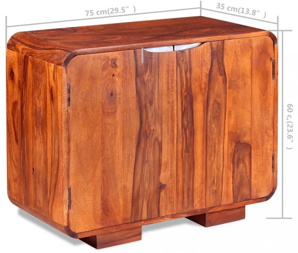 tömör akácfából tálaló 75 x 35 x 60 cm