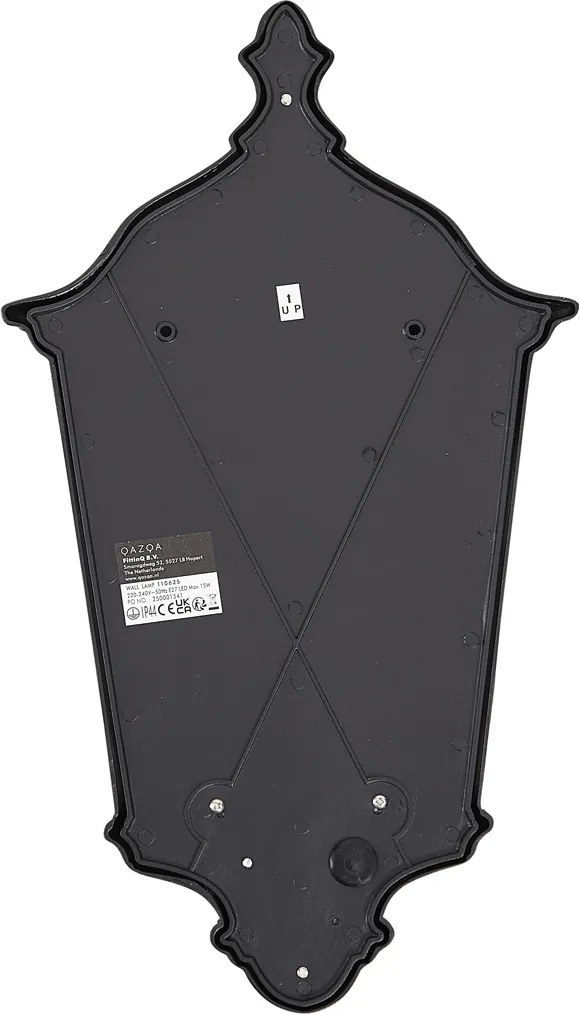 Klasszikus kültéri fali lámpa fekete IP44 - Havana Half