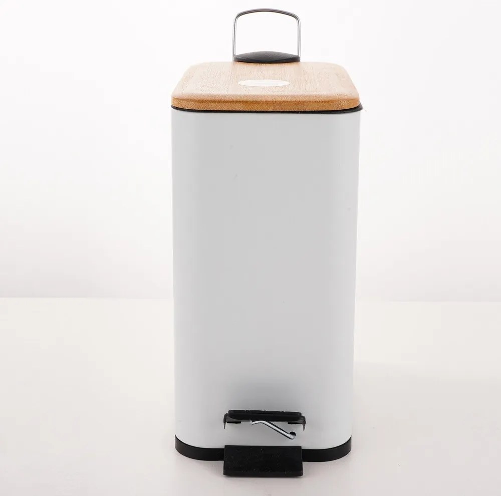 Fehér acél pedálos szemetes 5 l Erik – Spirella