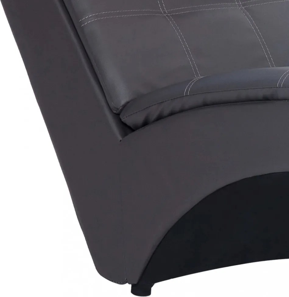 Szürke műbőr dívány párnával