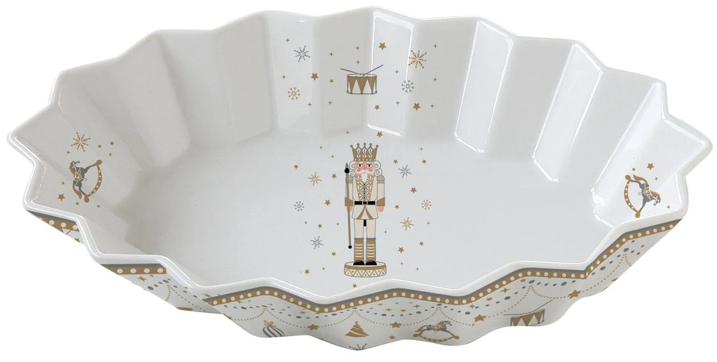 Diótörő karácsonyi porcelán ovális tálca Royal Nutcracker