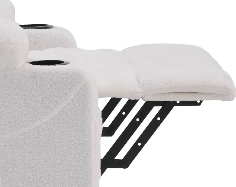 Állítható masszázs fotel, fehér, HUDSON