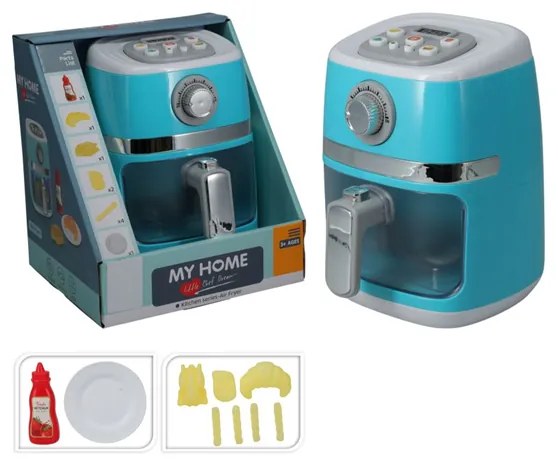 MyHome Valósághű elemes játék air fryer, fény és hanghatással, 23 x 21 cm