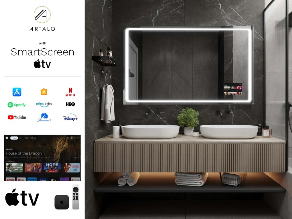 Tükör LED világítással M6 prémium