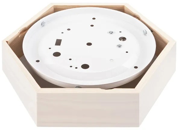 Mennyezeti lámpa HEX 1xE27/60W/230V á. 32 cm fenyő fehér