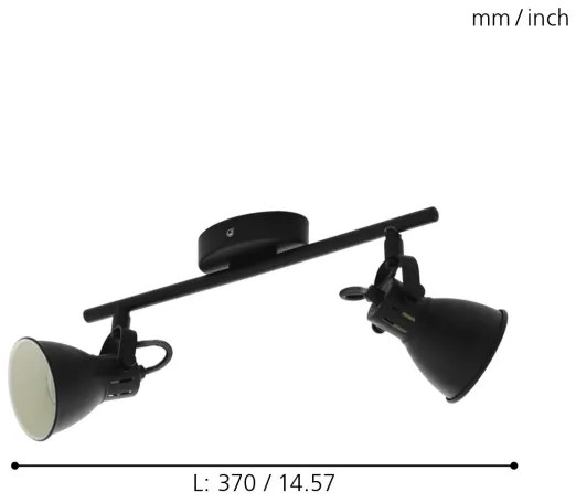 Eglo 98398 - LED Spotlámpa SERAS 2xGU10/3,3W/230V