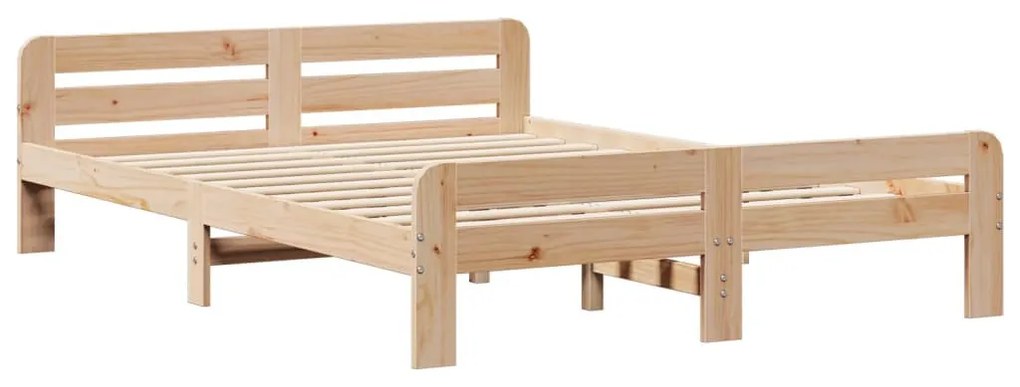 tömör fenyőfa könyvespolcos ágy matrac nélkül 150 x 200 cm