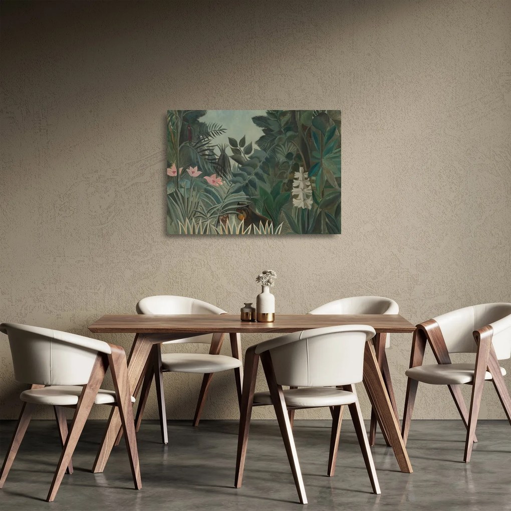 Üveg kép - Henri Rousseau, The Equatorial Jungle, reprodukciók (70x50 cm)