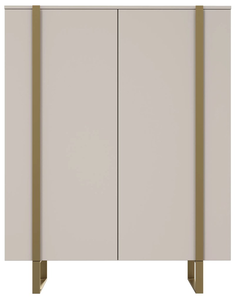 Verica komód 120 cm - kasmír / arany lábak