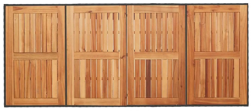 Kert étkező szett 9 pcs Fekete és Barna 190 x 80 x 75 cm