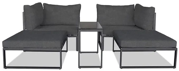 Kerti Garnitúra, Fém + Szövet, Szürke. AZ-L1761 GREY