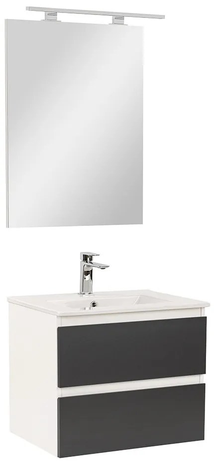 Vario Forte 60 komplett fürdőszoba bútor fehér-antracit