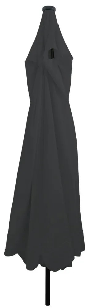 Kültéri Napernyő LED Fényekkel ø395x245 cm Antracit