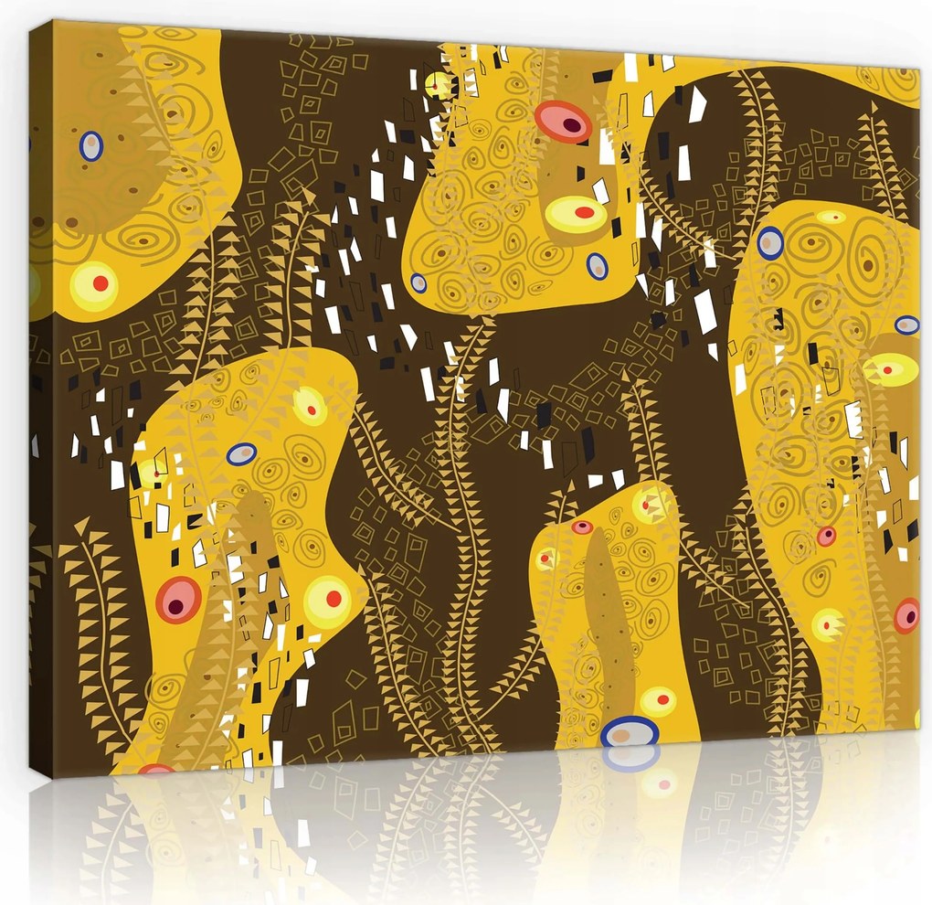 Vászonkép 100x75 Gustav Klimt modernizmus szimbolizmus arany dekoratív hal