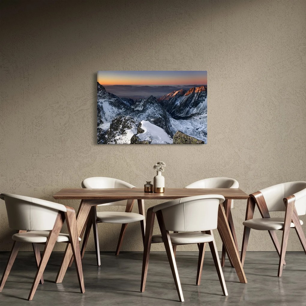 Kép - Napfelkelte a hegyekben (90x60 cm)
