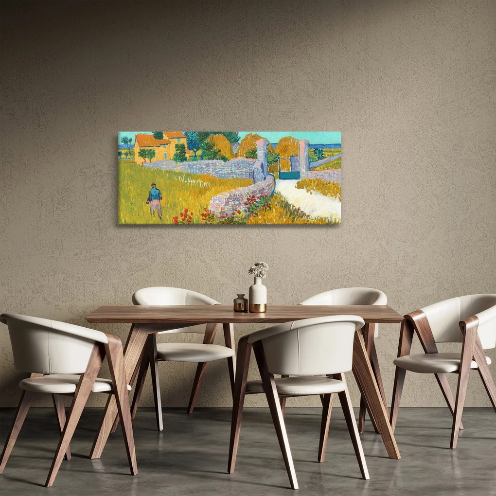 Kép - Vincent van Gogh, Farmhouse in Provence, reprodukciók (120x50 cm)
