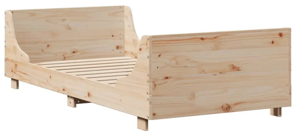 tömör fa könyvespolcos ágy matrac nélkül 90 x 200 cm