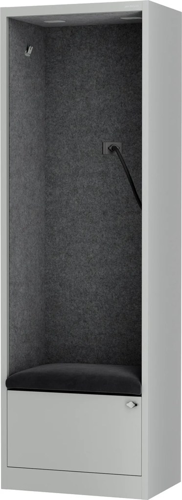 Sally 600mm korpus Szary - siedzisko Ciemnoszary