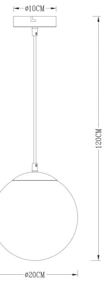 Globo 15861 - Csillár zsinóron VARUS 1xE27/40W/230V