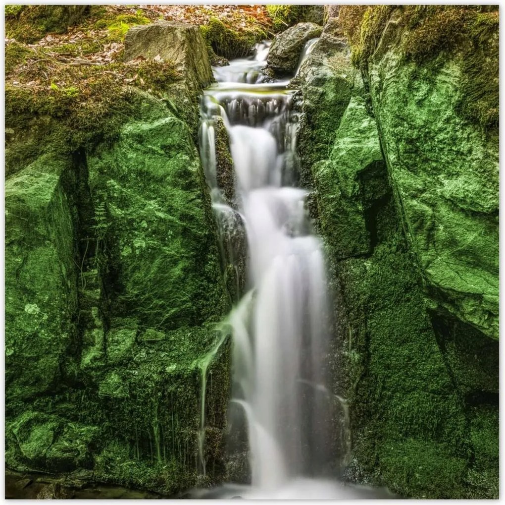 Poszterek 100x100 Vízesés Erdei zuhatag