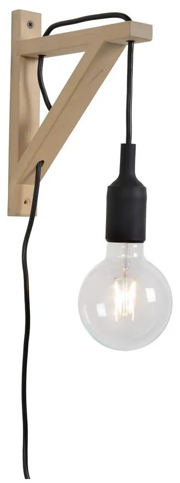 Lucide 08208/01/30 - Fali lámpa FIX WALL 1xE27/60W/230V fekete