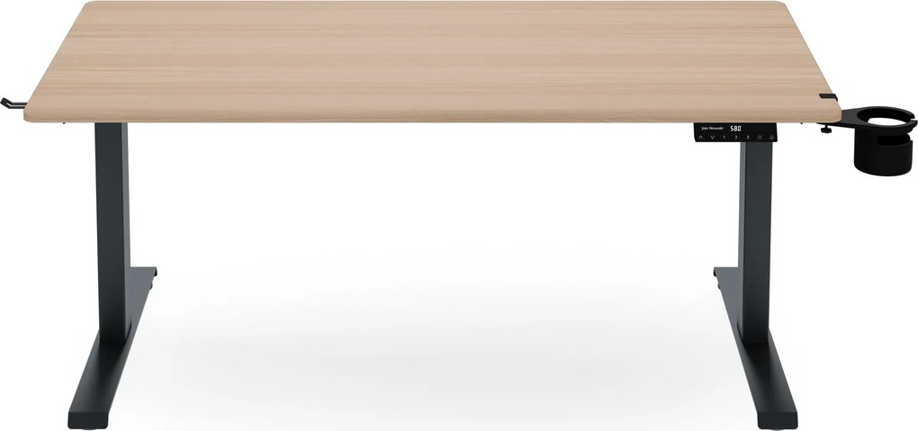Elektromos íróasztal magasságállítással ergonomikus antracit/sonoma tölgy,1400x700 mm: ARIA