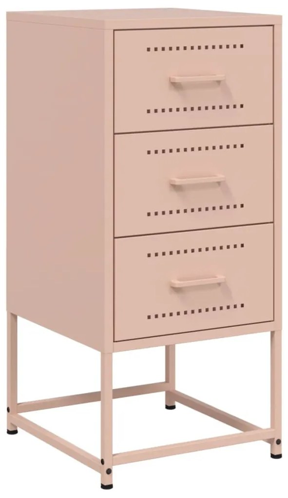 2 db rózsaszín acél éjjeliszekrény 36 x 39 x 78 cm