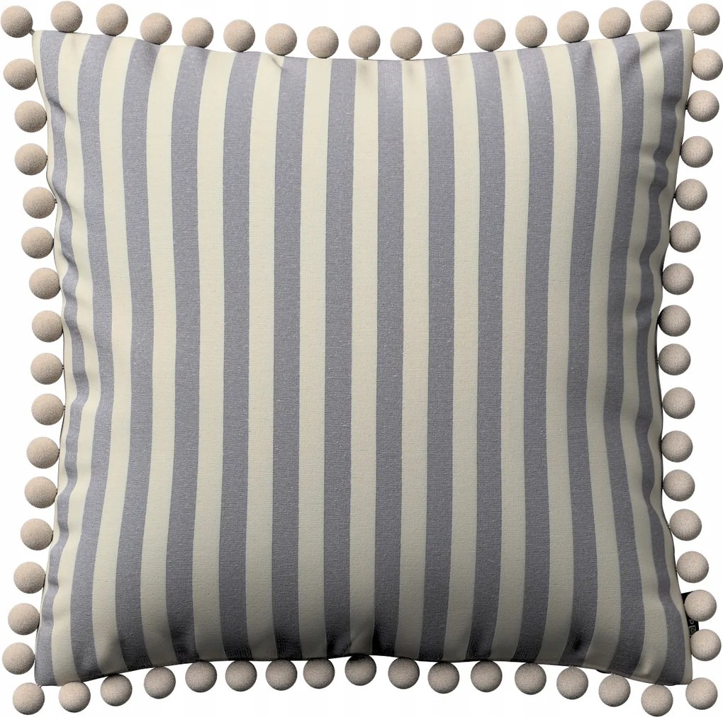 Dekoria párnahuzat Wera sötétkék-fehér csíkos