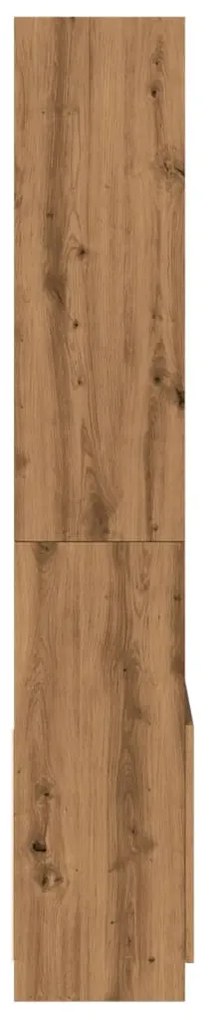 kézműves tölgy szerelt fa magasszekrény 63 x 33 x 180 cm