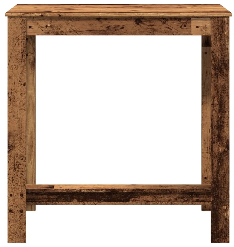 antik fa színű szerelt fa bárasztal 102 x 50 x 103,5 cm