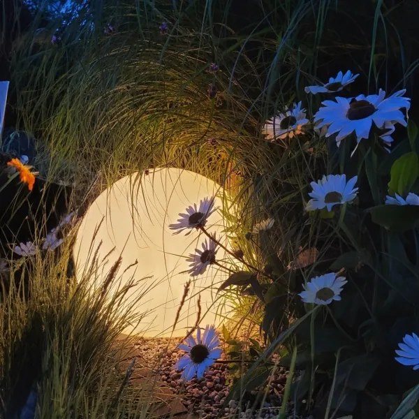 LED RGBW Fényerőszabályozható kültéri lámpa GLOBO 1xE27/9W/230V Ø 40 cm IP44